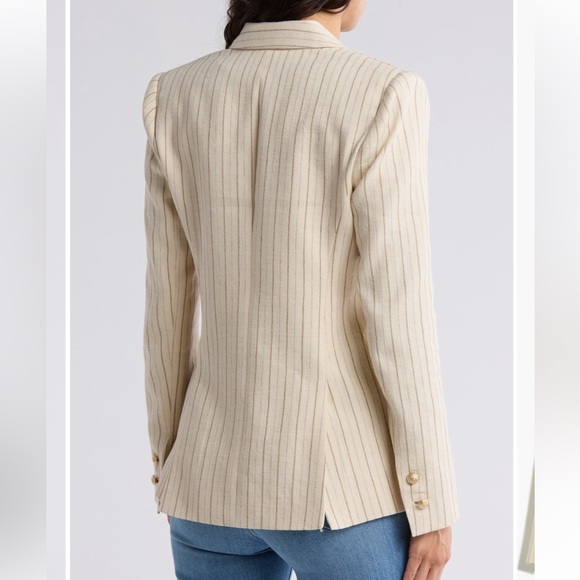 L'Agence Clementine Linen Pin-Striped Blazer - Picture 5 of 10